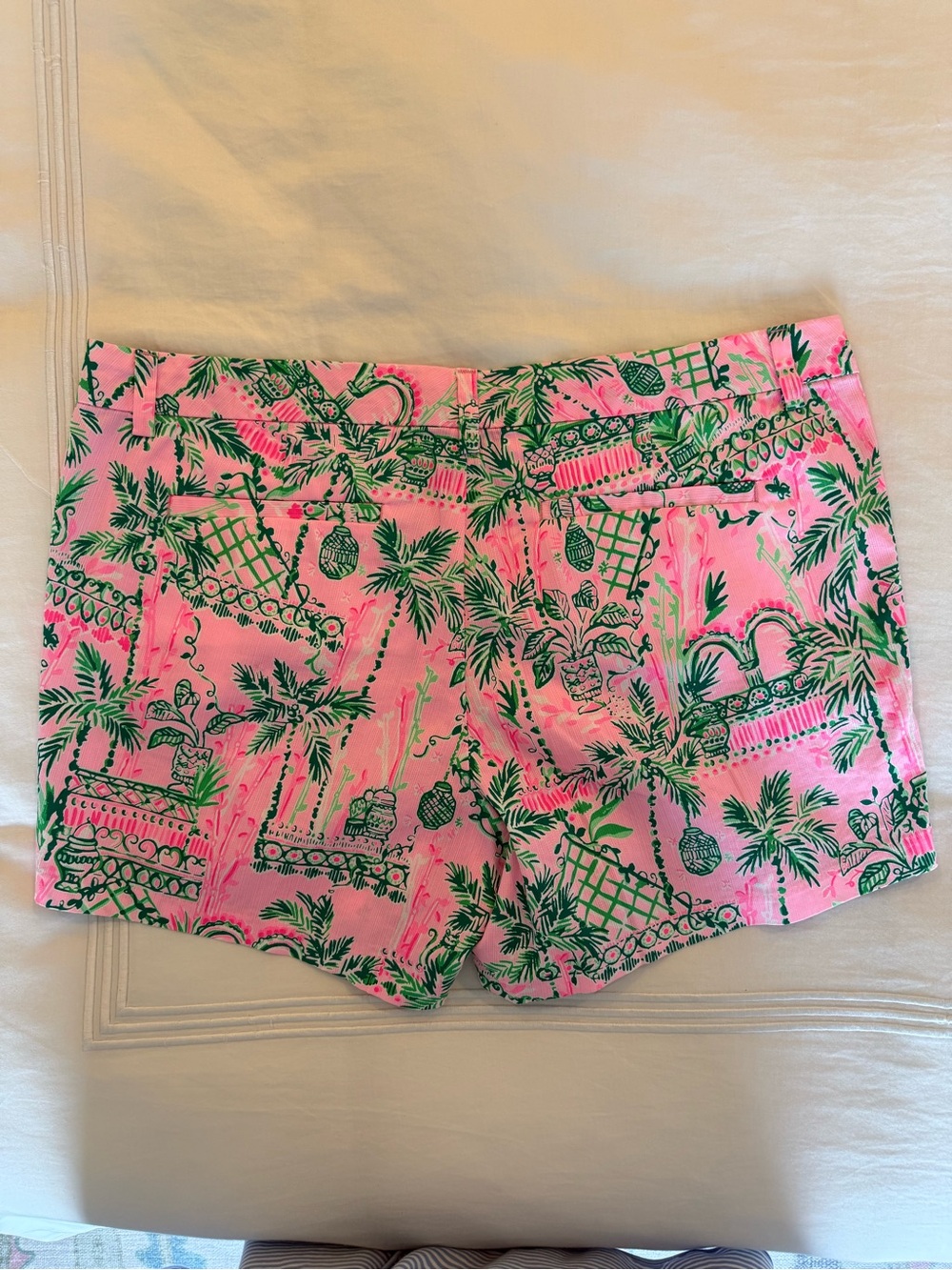 Lilly Pulitzer Pink Tropical Palm Print Shorts